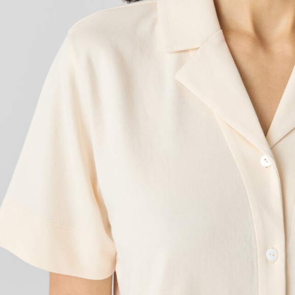 NWT Organic Cotton Interlock Notch Collar Sleep Shirt - Picture 3 of 6